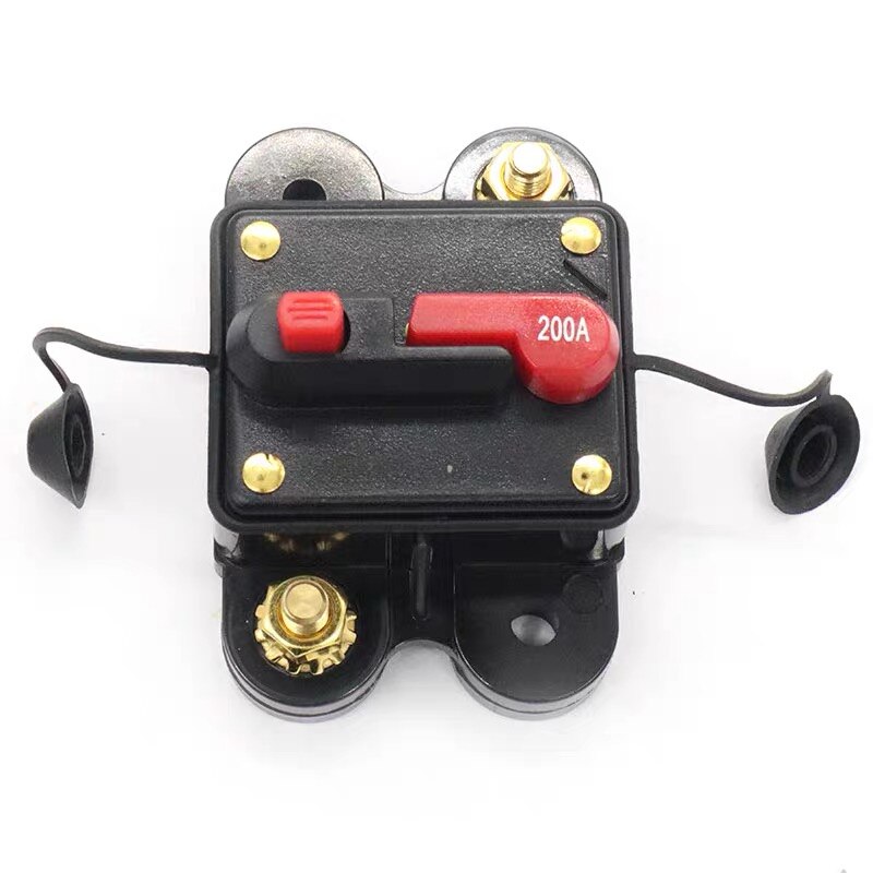 30A 50A 60A 80A 100A 125A 150A 200A 250A 300A optional Auto Audio Inline Circuit Breaker Sicherung für 12V-48V Schutz Mit Kappe