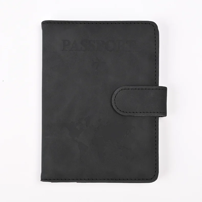 Funda para pasaporte de cuero PU para hombre y mujer, porta pasaporte de viaje con tarjetero, funda protectora tipo billetera: Naranja