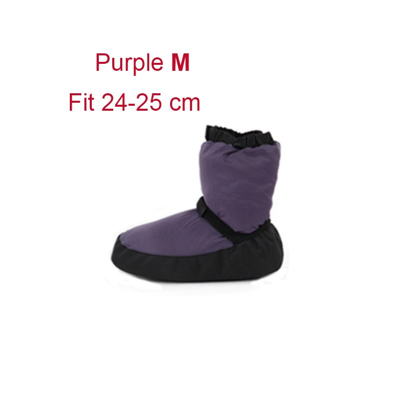 Botines cálidos de Ballet para mujer, para bailar, bailarinas, castillo, Flo, zapatillas cálidas para Ballet, botas cálidas para bailar, DS003: Purple M