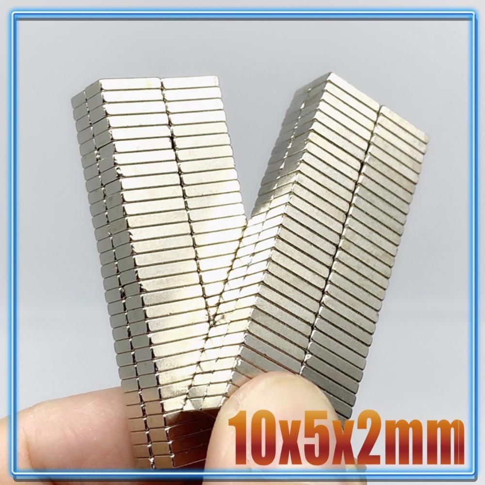 Imán Rectangular de 10x5x1, 10x5x2, bloque N35, permanente, superpotente, 10x5x1, 10x1, 10x5x5x2, 20/50/100/200 Uds.
