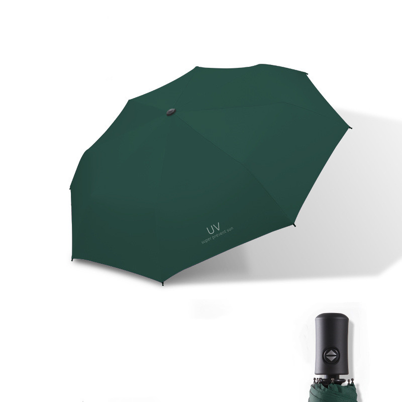 Xiaomi-paraguas automático para mujeres y hombres, sombrilla impermeable de color sólido, plegable, protección UV,: Verde