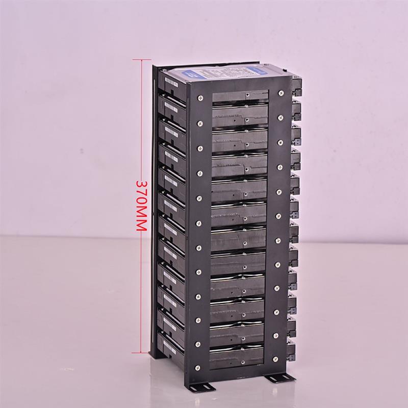 12 Bucht 3,5 zoll mechanische festplatte halterung Externe festplatte Kasten festplatte stapeln Gestell Rahmen HDD halterung Metall Material