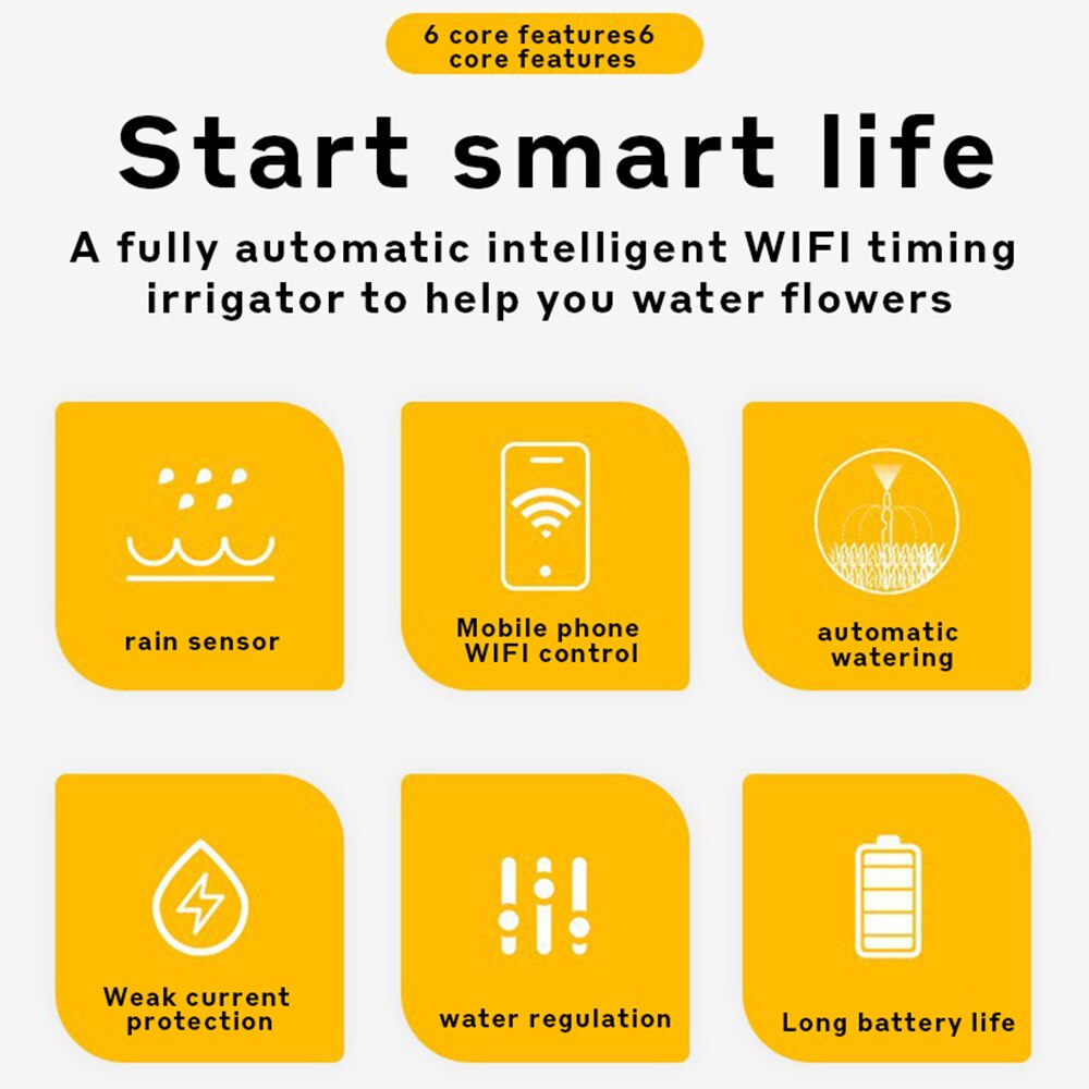 Garden Water Timer Irrigation System Wifi Sprinkler System Controller Electronic Irrigation Timer Smart App Remote Control