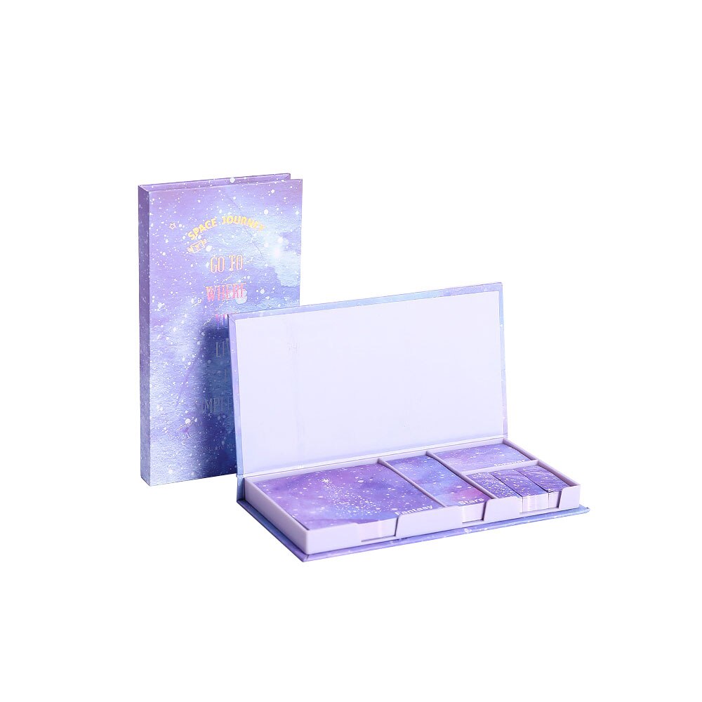 Girl'S Heart Sticky Note Notebook Little Book Sticker Set Star Sticky Notes Boxed Tearable Note School Supply Bookmark: 06