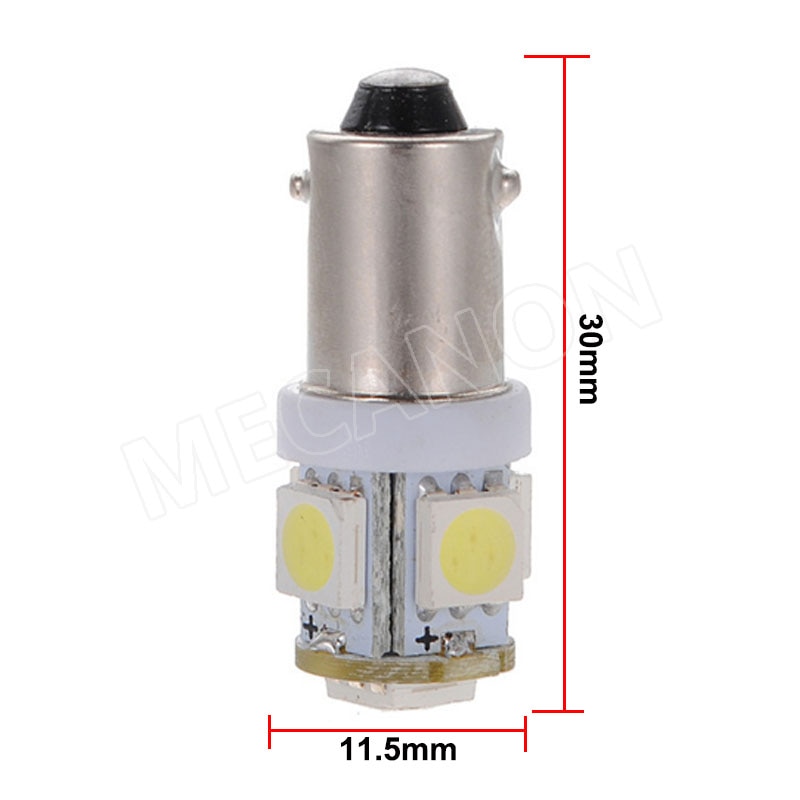20pcs BA9S T4W 5 SMD 5050 LED AC 6.3V 6V Non Polar Flipperkast Gloeilamp Lamp non ghosting anti flickering DC6V