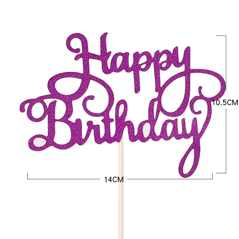 10/1pcs Cake Decoration Happy Birthday Cake Topper Girl`s Birthday Dessert Decor Sign Cake Topper Sparkle Decoration