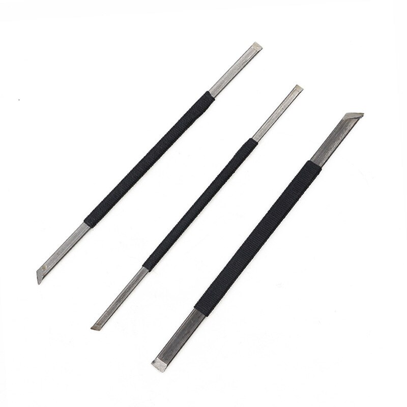 3 Stk/set Shoushan Stenen Carving Knife Kunstenaar Houtbewerker Handgereedschap Staal Beitel Set Met Opbergtas Graveren Tool