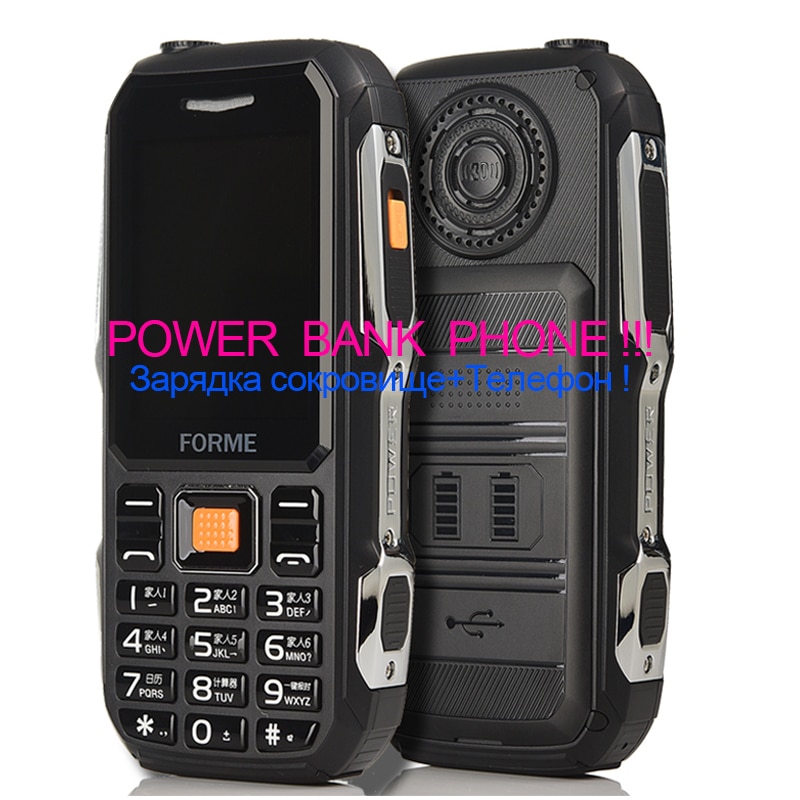 Banco de potência telefone móvel! forme botão grande voz clássico telefone barra à prova de choque dustproof telefone celular melhor do que pedra v3 no1 a9