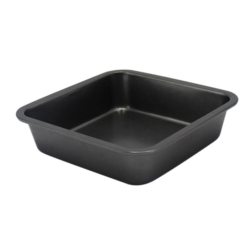 9 \ "Non Stick Vierkante Cake Pan Kaas Cookie Brood Pizza Bakplaat Bakvormen Tool: Black