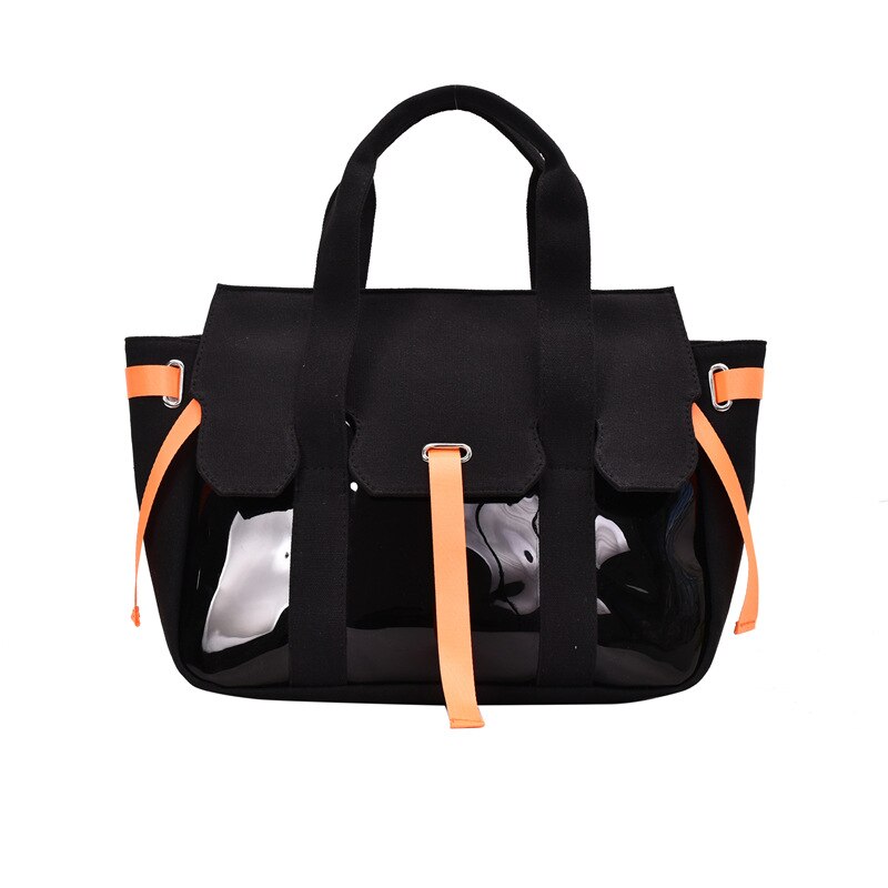 Sacs en vrac sacs à main populaire nouvelle marée sauvage Ins une épaule sac à main toile sac à bandoulière: black