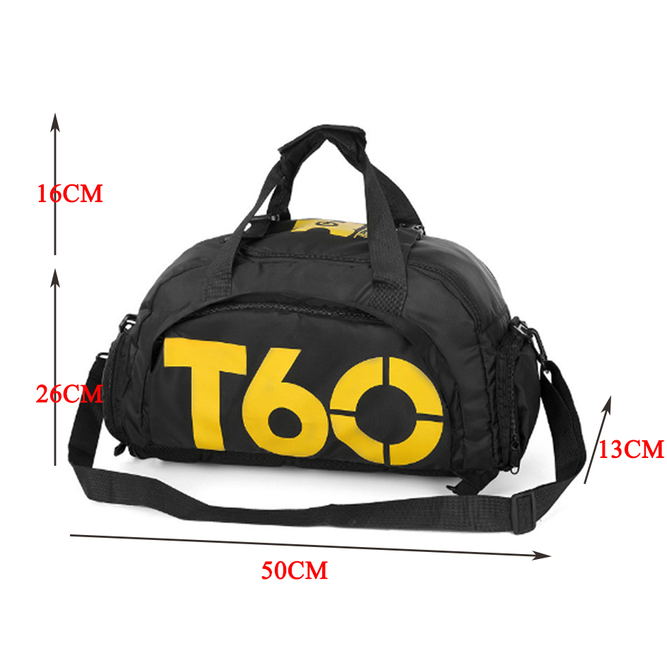 Sac de sport T60 hommes femmes Fitness formation sacs à dos multifonctionnel voyage/bagages épaule sacs à main étanche Gym sacs de sport