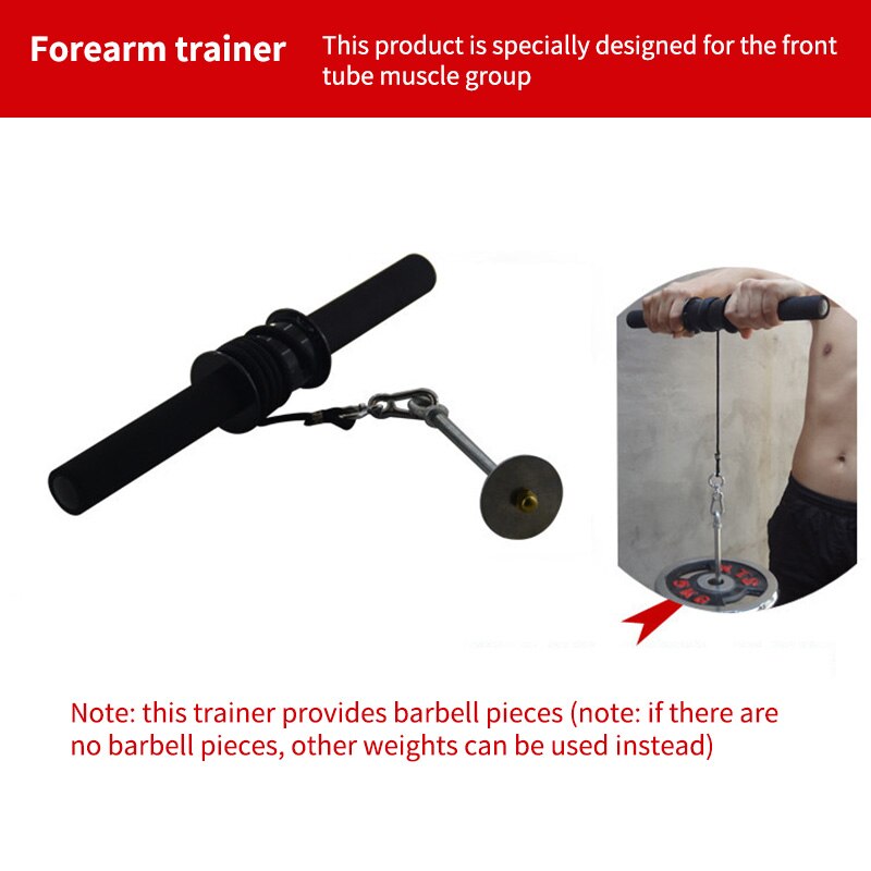 Fitness Arm Bicepstriceps Blaster Sterke Power Stok Pull Touw Pols Roller Onderarm Workout Hand Gripper Strengthener Trainning