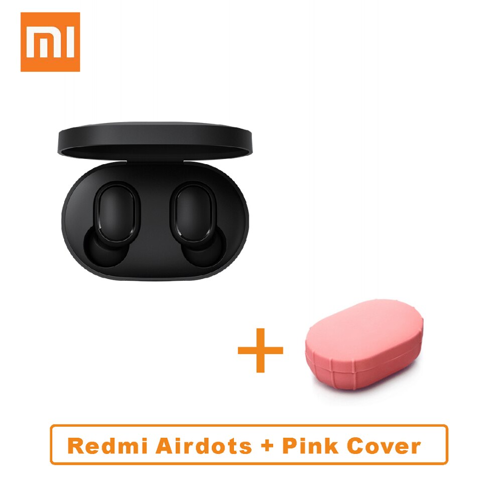 In Stock Original Xiaomi Redmi Airdots TWS Bluetooth Earphone Stereo bass BT 5.0 Eeadphones Mic Handsfree Earbuds AI Control: CN PINK