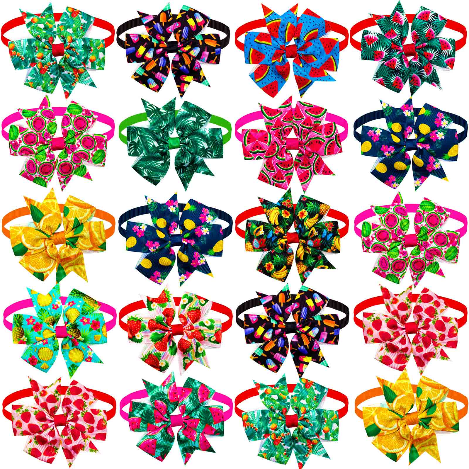 50/100 pezzi proprietà farfallino per cani accessori per cani stile frutta accessori per animali domestici cani animali domestici papillon cravatte moda forniture per cani: M