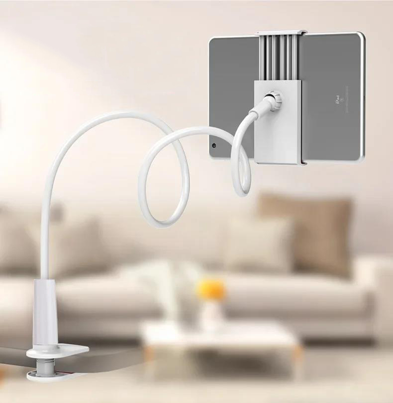 Mobiele telefoonhouder met clip, flexibele lange arm, zwanenhals, tabletbeugel en klem voor apparaten van 4-11 inch.: Geel