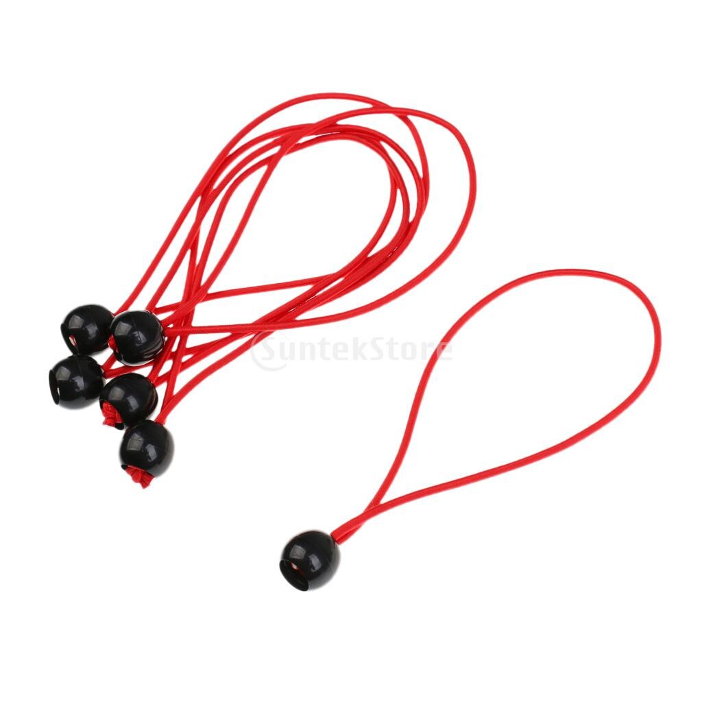 6 pieces 5.9 " heavy duty ball bungee rope flag pole tying elastic cord tarpaulin canopy straps tent accessories