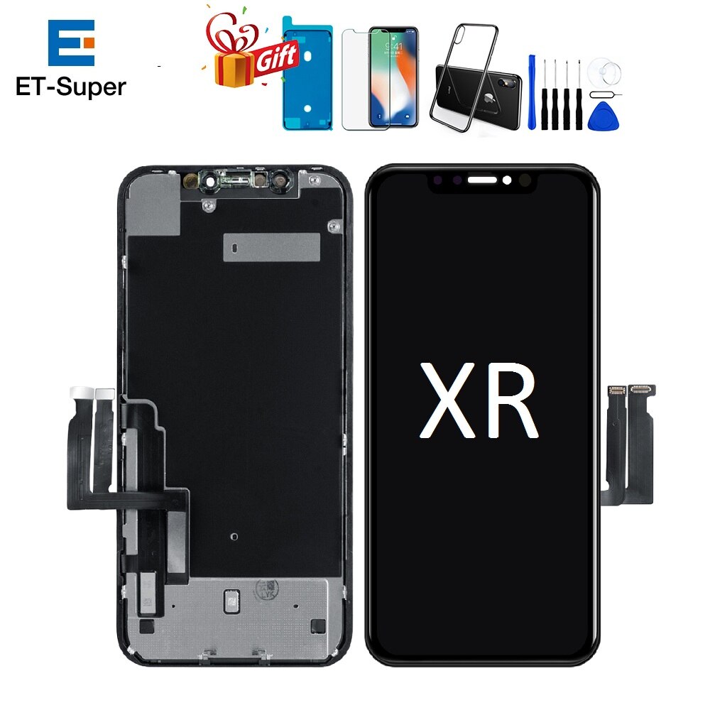 Ekran klasy zamiennik dla iPhone XR wyświetlacz oryginalny Ecran Pantalla Tela idealny 3D dotykowy Digitizer montaż z gratisy