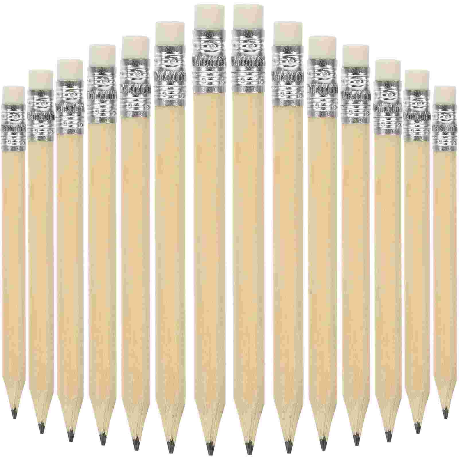 Matite corte di colore legno naturale da 50 pezzi mini strumenti di scrittura da golf per studenti Matite di piombo in legno di cancelleria per bambini