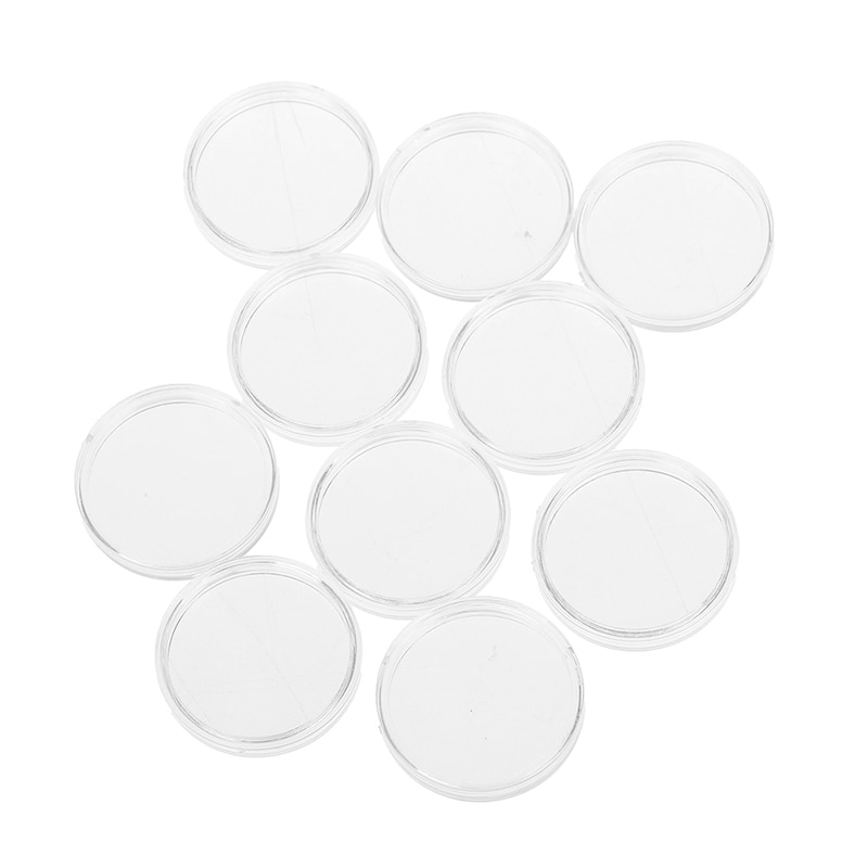 Diameter 26mm 10pcs/pack Round Useful Transparent Coin Capsules Crafts Containers Storage/Collection Boxes Holders