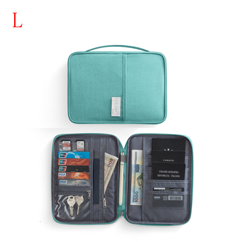 Waterproof Business card holder Passport package Credit Card ID Holders Wallets Travel Cardholder Card pack Clutch bags: blue L