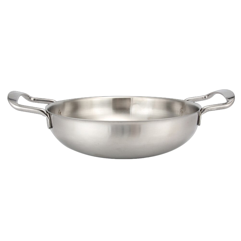 Mini Chefs Classic Stainless Steel Everyday Pan Cookware - Inner Diameter 18CM/20CM/22CM (Golden/Silver): Silver / 18cm