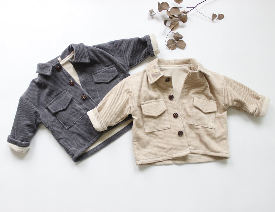 Kids Jasje Peuter Meisje Jas Meisje Jassen Meisjes Bovenkleding Jassen Corduroy Clothings Koreaanse Mode