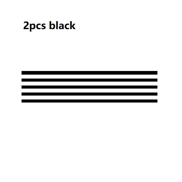 5 stks reflecterende strips autostickers auto voorkap grille lijstwerk rode waterdichte auto decor accessoires exterieur onderdelen sticker: zwart