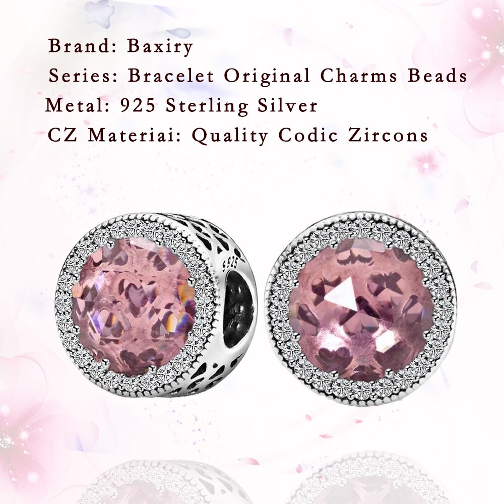 925 Sterling Silver Fit Charms Silver 925 Original Bracelets Zircon Beads For Women DIY Jewelry Making