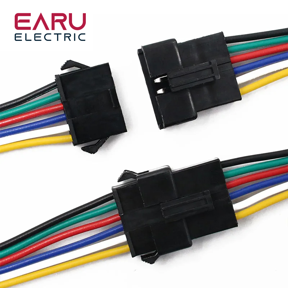 Conector de cable JST SM 2P 3P 4P 5P 6P, 10 pares de 15cm, conector de cable macho a hembra, tiras LED, conectores de controlador de lámpara, adaptador rápido