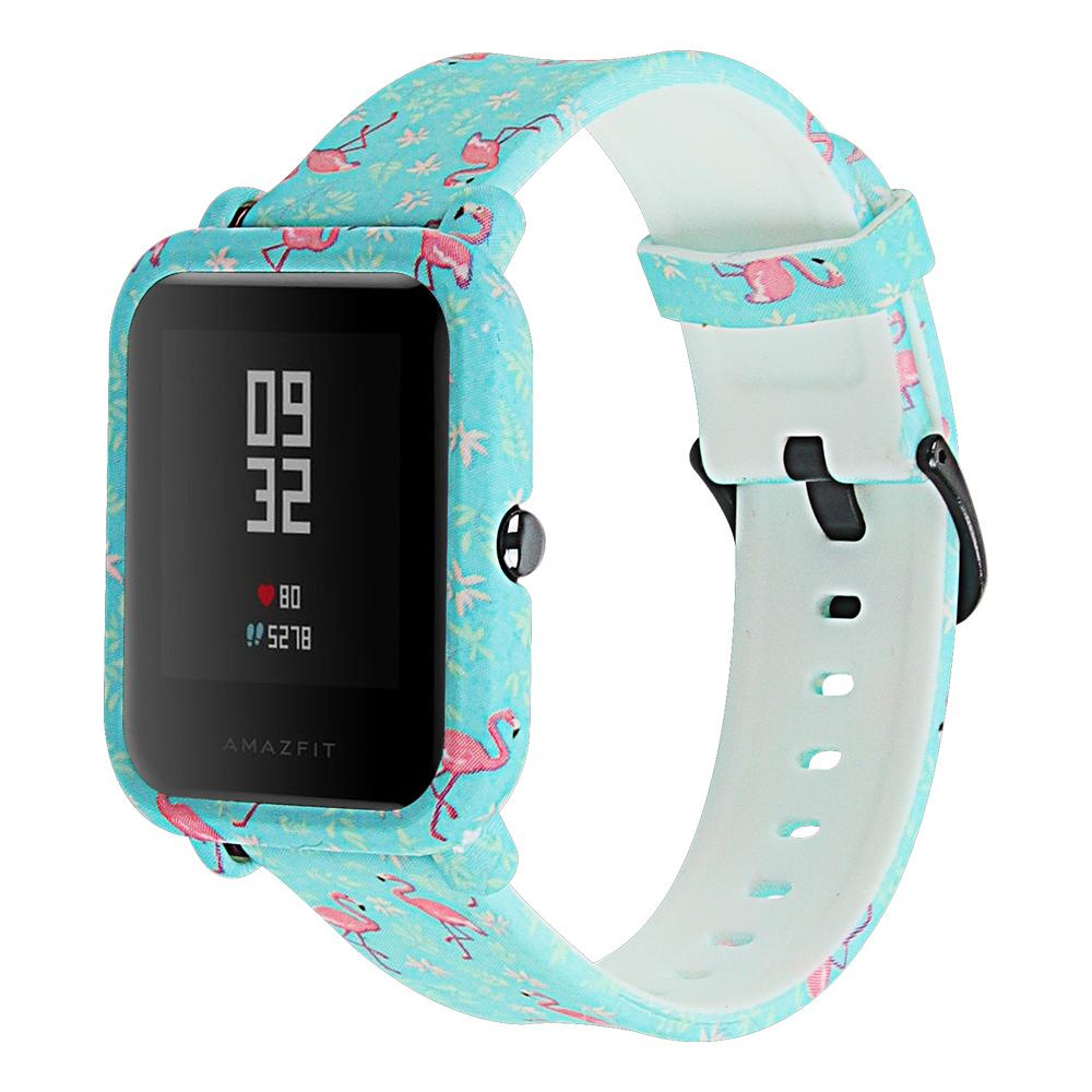 Correa y funda para reloj Amazfit Bip, pulsera de silicona con flor de camuflaje para Huami Amazfit Bip bit Youth, Correa con funda: 4