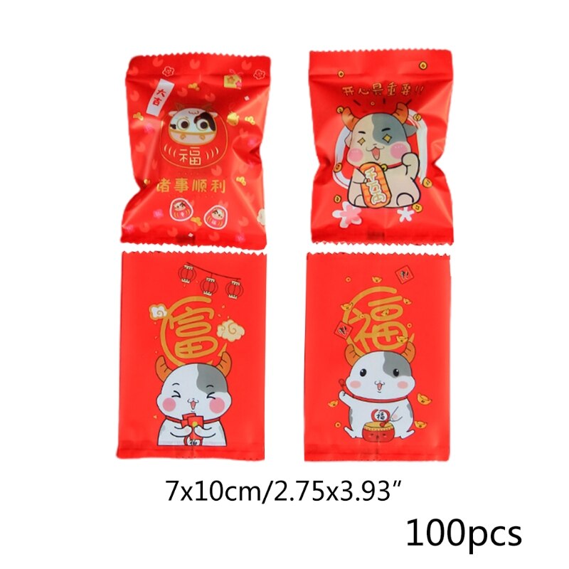 Chinese Year Candy Bundles Nougat Snowflakes Biscuit Packaging Bag Hand Bag: 4