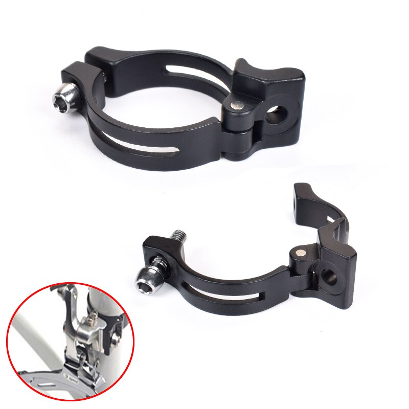 MTB Bicycle Switch Clamp Converter Switch Straight Lock Clamp Post 34.9/31.8mm Bike Front Derailleur Clip Ring