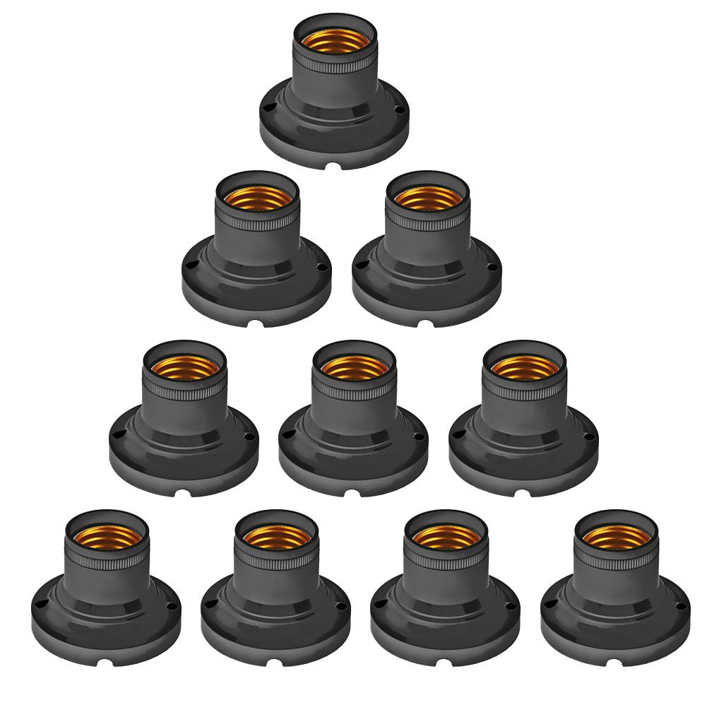 10pcs E27 Lamp Holder Vintage Edison Lamp Base Screw Bulb base Retro Lampholders Fixture Energy Saving