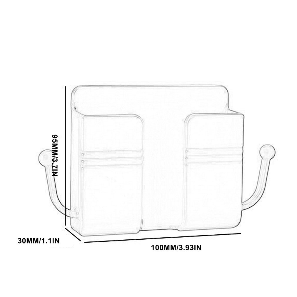 Wall-mounted TV Air-conditioning Remote Control Board Storage Box Bedside Mobile Phone Charging Bracket Storage Rack