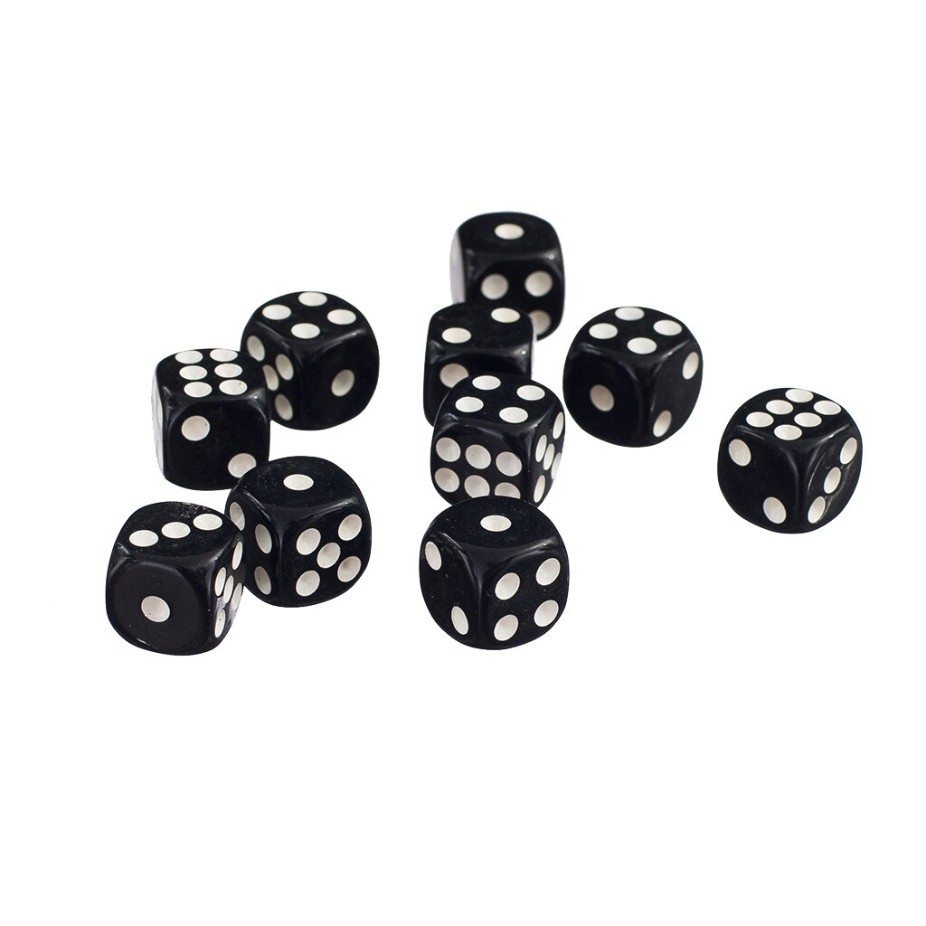 50X12 Mm Opaque Zes Zijdig Spot Dice Games D6 Rpg Entertainment Gokken Dice Party Games Levert accessoires