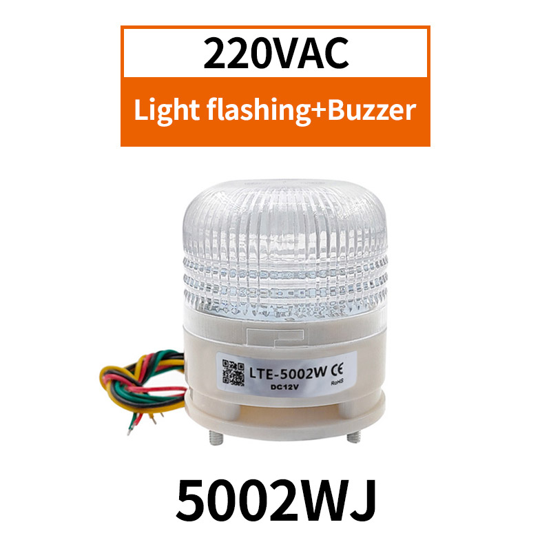 LTA5002 12 V 24 V 220 V 3 Farbe Strobe Signal Warnlicht Magnet Anzeige Licht LED Lampe Kleine blinkende Summer Sicherheit Alarm: Grey