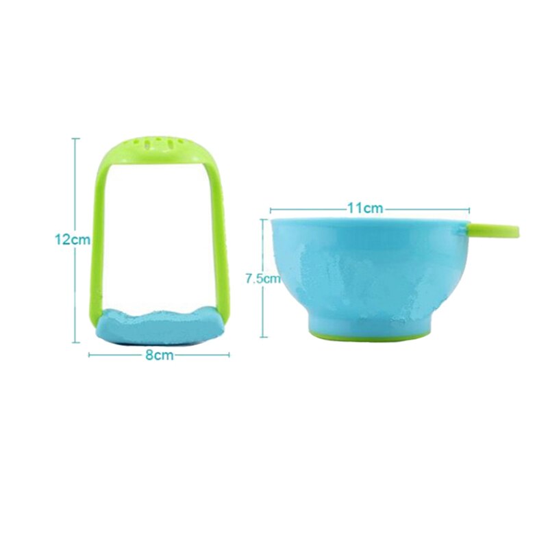 Molinillos de alimentos para bebés, Bol de molienda sin BPA para niños, herramientas manuales para moler alimentos, cuenco de alimentación con procesador de alimentos hecho a mano MY0015