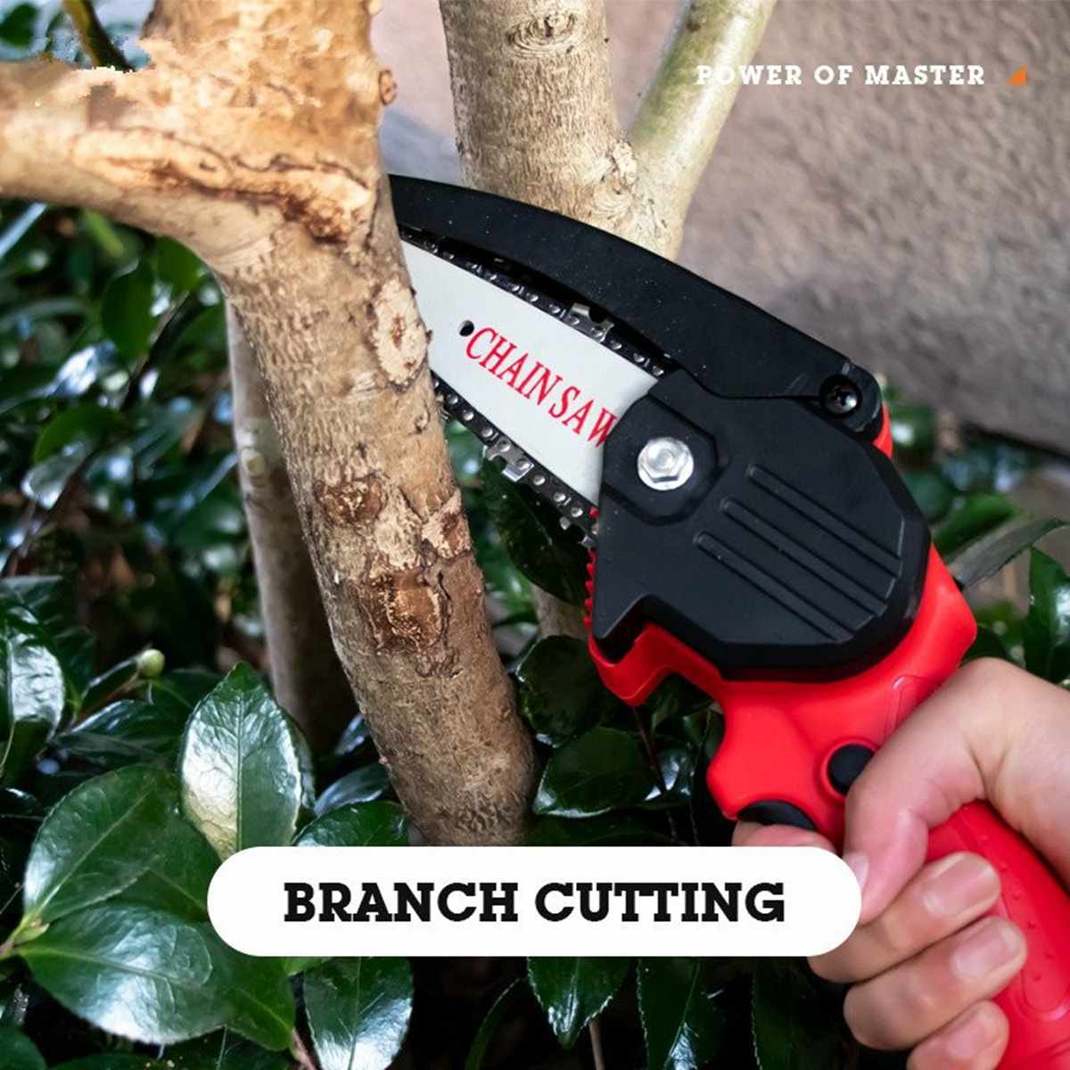 Mini Electric Chain Saw Wood Cutting Lithium Battery Pruning Chainsaw Garden Tool Rechargeable Woodworking Tool