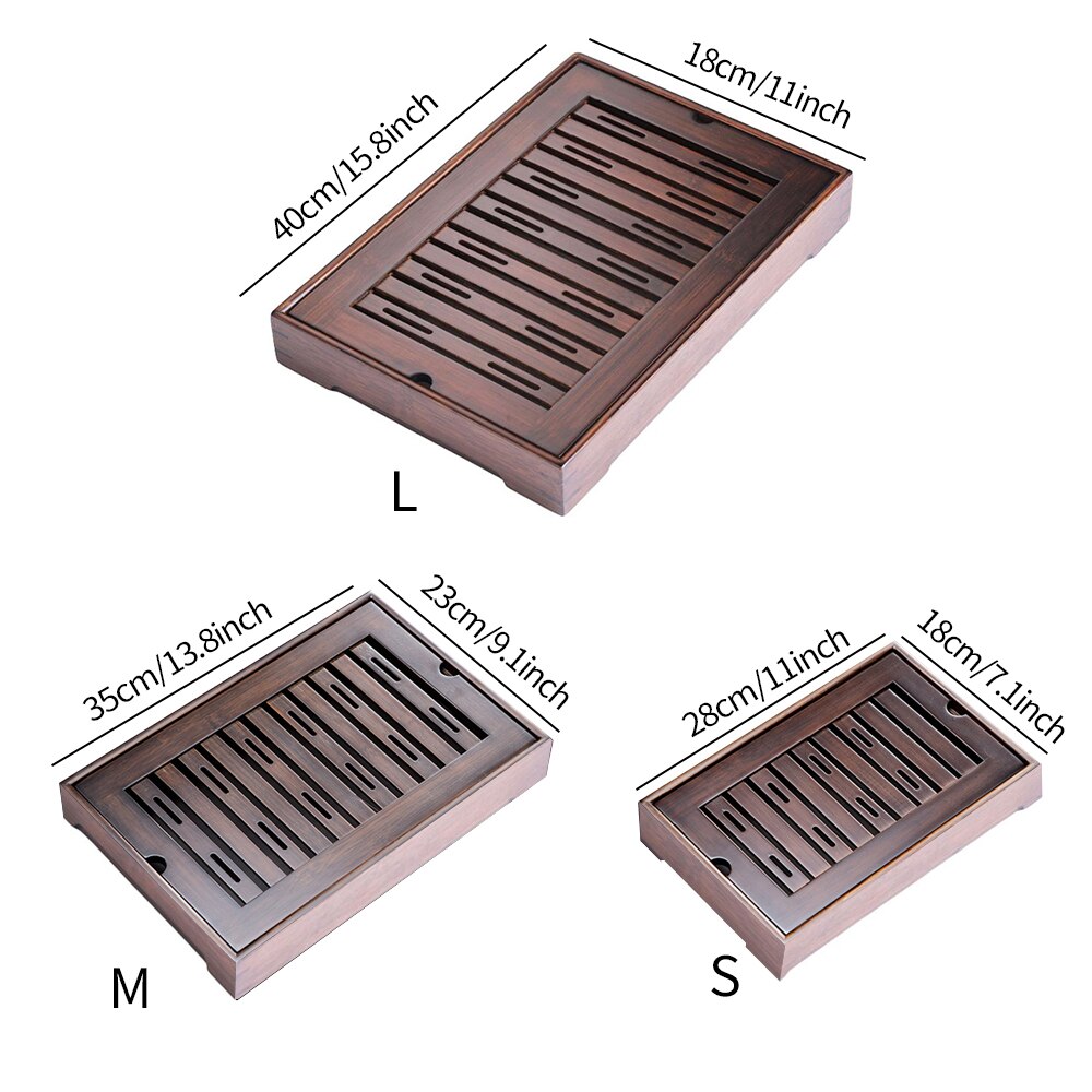 Walnoot Houten Thee Dienblad Chinese Thee Serveren Kung Fu Thee Trays Milieuvriendelijke Tafel Water Opslag Trays Met Water Opslag Theewaar