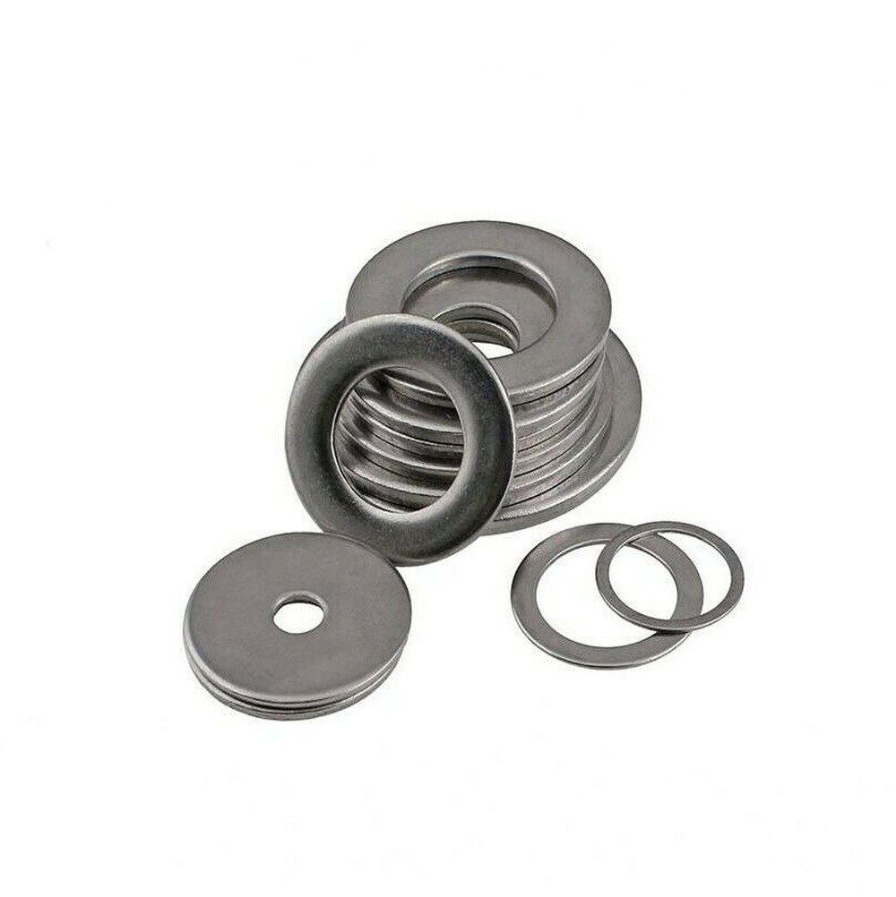 1#_304 ultradunne metalen pakking, verdikte / verbrede vlakke ring  m6-m12