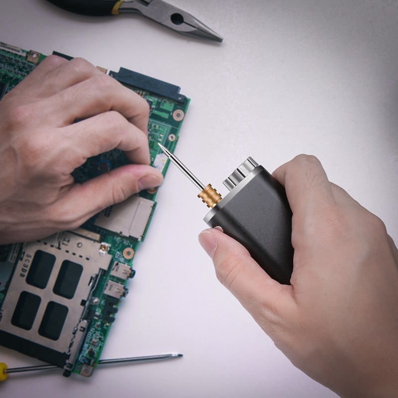 Wireless battery soldering iron USB portable rechargeable soldering iron 1W-75W power adjustable soldering iron set
