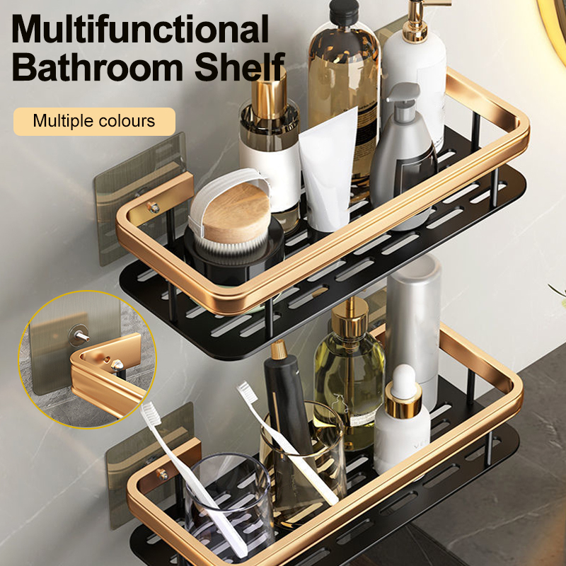 1-3 Stück Badezimmer Eck Regal Nagel freie Dusche Organizer Zauberstab Montage Raum Aluminium Regal Schlecht zubehör