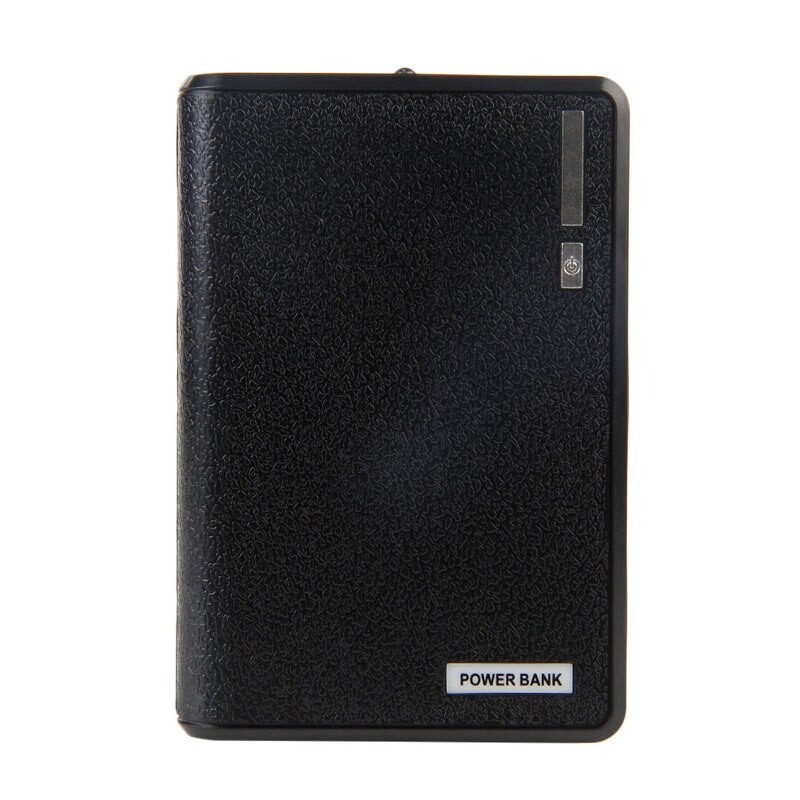 1 PC Dual USB Power Bank 4x 18650 External Backup Battery Charger Box Case For Phone: Black