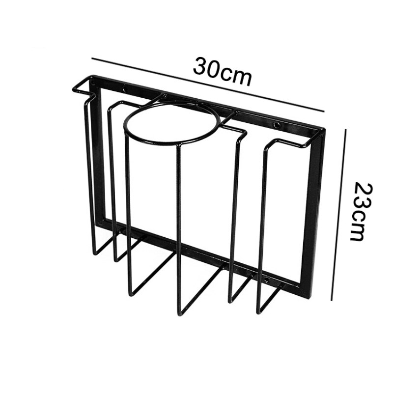 Opknoping Wijnfles Houder Rek Ondersteuning Voor Beker Glas Metalen Muur Decor Plank Wijn Organizer Hanger