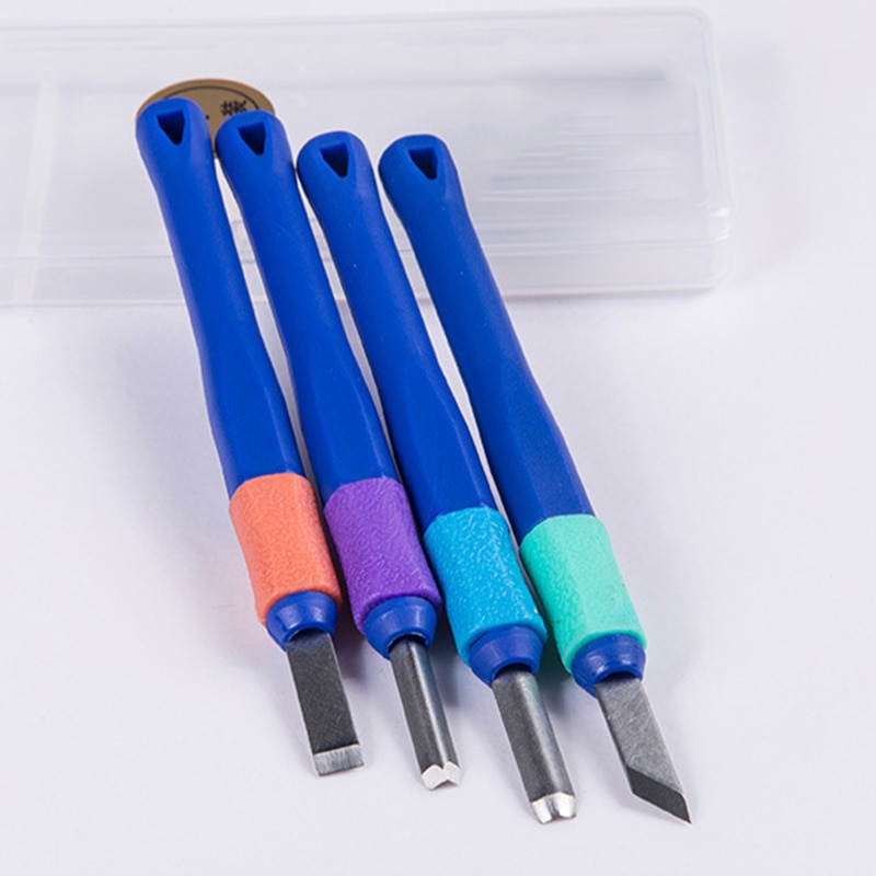3-5pcs/Set Plastic Hand Wood Carving Tools Chip Detail Chisel Set Knives Tool for Woodworking Hobby Artist Crafts Cutting