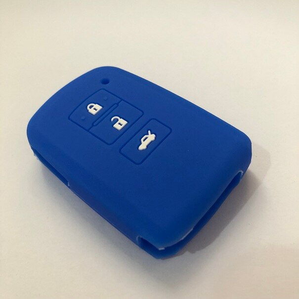 Smart Key Pouch Case Voor Toyota Auto Avalon Highlander RAV4 Camry Prius 3 Knop Siliconen FOB Houder Land Cruiser Corolla: Blauw