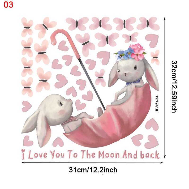 Härlig elefant bebis barnkammare väggdekal gör det själv djur pojke flicka barnrum sovrum dekoration kawaii väggdekaler affisch tapet: 03