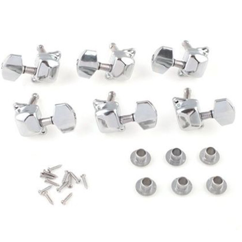 Tuning Peg Silver 3R+3L 6 PCS/Set for Electric Acoustic Guitar Parts Tuners Keys Tuner Guitar Tuners