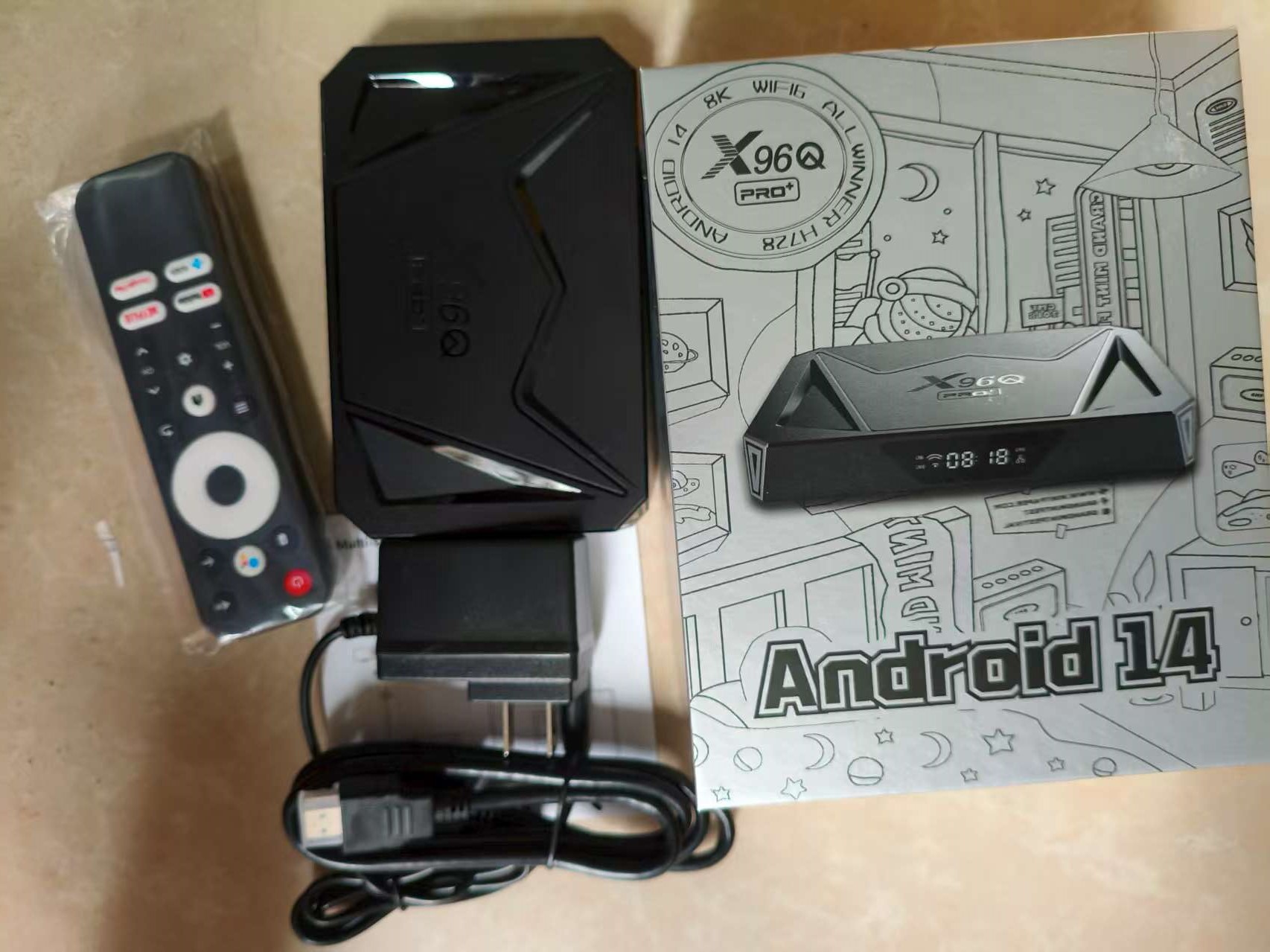 X96Q PRO+ Android 14.0 TV BOX Allwinner H728 Quad Core 2G+16G/4G+32G/64G 1000M LAN Wifi6 X96Q PRO PLUS