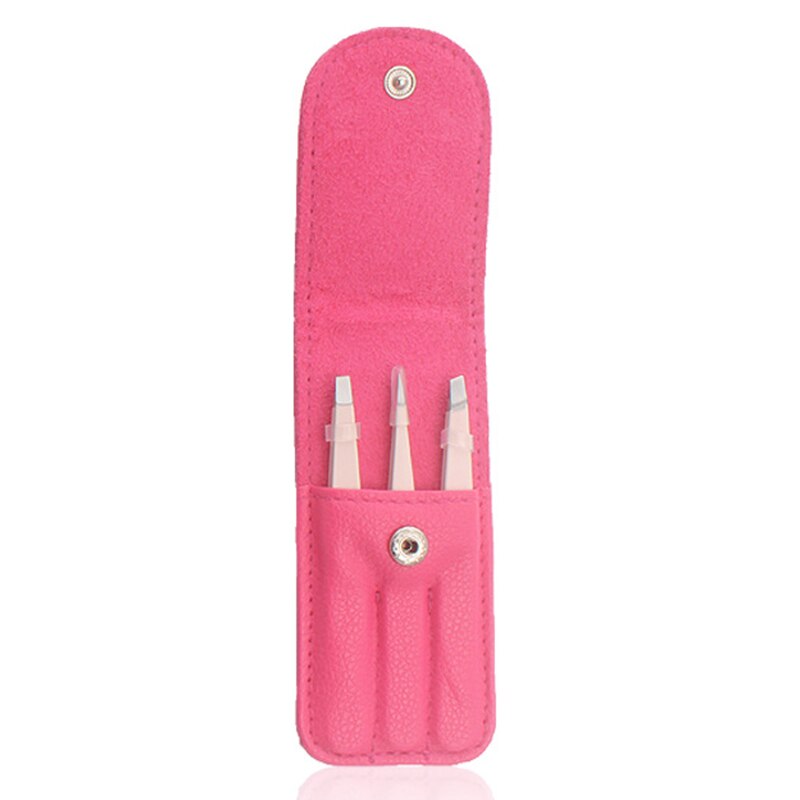 Ingrown Hair Removal Tool Extraction Stainless Steel Portable Eyebrow Tweezers MPwell: Rose Red